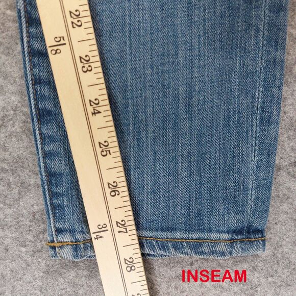 J.Crew Jeans Womens Sz 28 Ankle Toothpick Skinny Stretch Distressed Y2K Low Rise - Picture 6 of 12